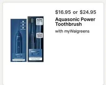 Walgreens Aquasonic Power Toothbrush offer