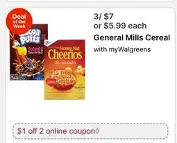 Walgreens General Mills Cereal offer