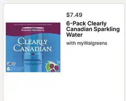 Walgreens 6-Pack Clearly Canadian Sparkling Water offer
