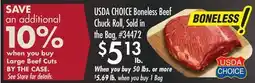 Smart & Final USDA CHOICE Boneless Beef Chuck Roll offer