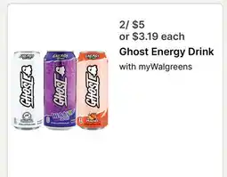 Walgreens Ghost Energy Drink offer