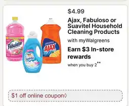 Walgreens Ajax, Fabuloso or Suavitel Household Cleaning Products offer