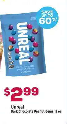 Grocery Outlet Unreal Dark Chocolate Peanut Gems offer