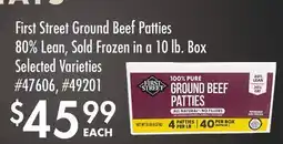 Smart & Final First Street Ground Beef Patties offer