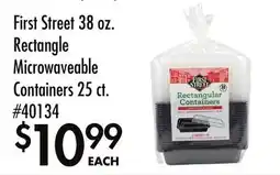 Smart & Final First Street 38 oz. Rectangle Microwaveable Containers 25 ct offer