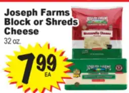 Superior Grocers Joseph Farms Block or Shreds Cheese offer