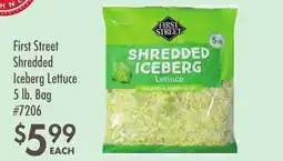Smart & Final First Street Shredded Iceberg Lettuce offer