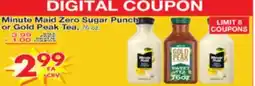 Superior Grocers Minute Maid Zero Sugar Punch or Gold Peak Tea offer