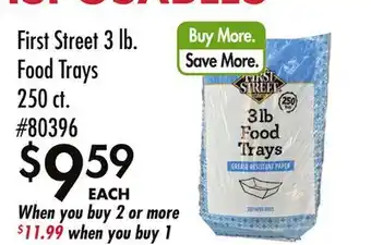 Smart & Final First Street 3 lb. Food Trays offer