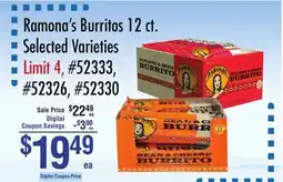 Smart & Final Ramona's Burritos offer