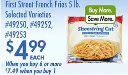 Smart & Final First Street French Fries offer