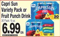 Superior Grocers Capri Sun Variety Pack or Fruit Punch Drink offer