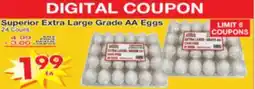 Superior Grocers Superior Extra Large Grade AA Eggs offer