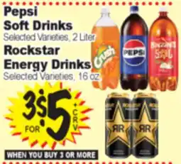 Superior Grocers Pepsi Soft Drinks or Rockstar Energy Drinks offer