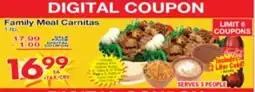 Superior Grocers Family Meal Carnitas offer