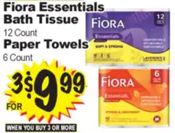 Superior Grocers Fiora Essentials Bath Tissue 12 Count Paper Towels 6 Count offer