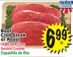 Superior Grocers Beef Clod Steak or Roast offer