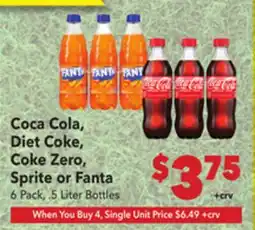 Vallarta Supermarkets Coca Cola, Diet Coke, Coke Zero, Sprite or Fanta offer