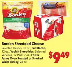 Vallarta Supermarkets Borden Shredded Cheese offer