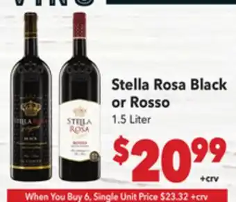 Vallarta Supermarkets Stella Rosa Black or Rosso offer