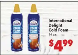 Vallarta Supermarkets International Delight Cold Foam offer