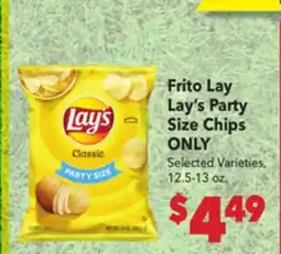 Vallarta Supermarkets Frito Lay Lay's Party Size Chips ONLY offer