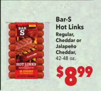 Vallarta Supermarkets Bar-S Hot Links offer