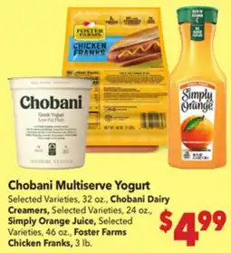 Vallarta Supermarkets Chobani Multiserve Yogurt offer