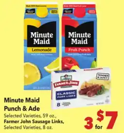 Vallarta Supermarkets Minute Maid Punch & Ade offer