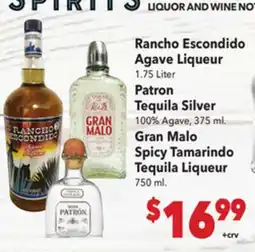 Vallarta Supermarkets Rancho Escondido Agave Liqueur offer