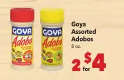 Vallarta Supermarkets Goya Assorted Adobos offer