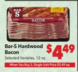 Vallarta Supermarkets Bar-S Hardwood Bacon offer