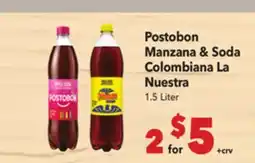Vallarta Supermarkets Postobon Manzana & Soda Colombiana La Nuestra offer