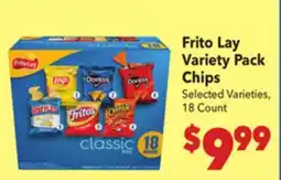 Vallarta Supermarkets Frito Lay Variety Pack Chips offer