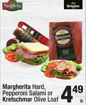 Super King Markets Margherita Hard, Pepperoni Salami or Kretschmar Olive Loaf offer