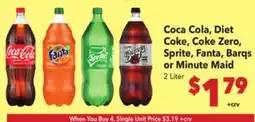 Vallarta Supermarkets Coca Cola, Diet Coke, Coke Zero, Sprite, Fanta, Barqs or Minute Maid offer