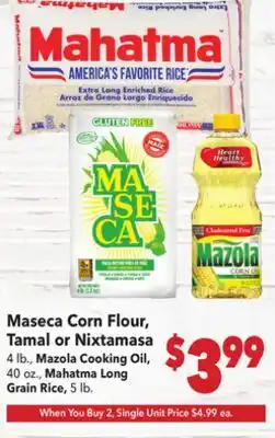 Vallarta Supermarkets Maseca Corn Flour, Tamal or Nixtamala offer