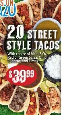 Vallarta Supermarkets 20 STREET STYLE TACOS offer
