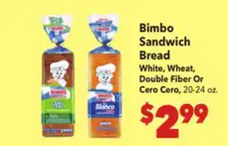 Vallarta Supermarkets Bimbo Sandwich Bread offer