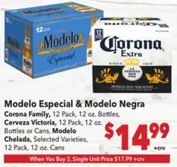 Vallarta Supermarkets Modelo Especial & Modelo Negra offer