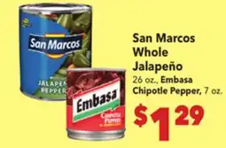 Vallarta Supermarkets San Marcos Whole Jalapeño offer