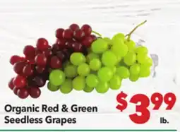 Vallarta Supermarkets Organic Red & Green Seedless Grapes offer