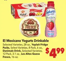 Vallarta Supermarkets El Mexicano Yogurts Drinkable offer