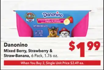 Vallarta Supermarkets Danonino Mixed Berry, Strawberry & Straw-Banana offer