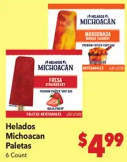 Vallarta Supermarkets Helados Michoacan Paletas offer