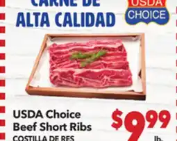 Vallarta Supermarkets USDA Choice Beef Short Ribs / COSTILLA DE RES offer