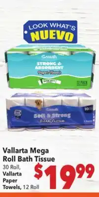 Vallarta Supermarkets Vallarta Mega Roll Bath Tissue offer