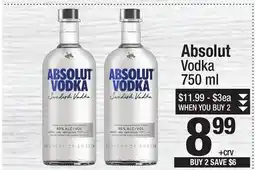 Super King Markets Absolut Vodka offer