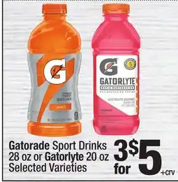 Super King Markets Gatorade Sport Drinks 28 oz or Gatorlyte 20 oz offer