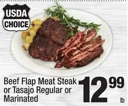 Super King Markets Beef Flap Meat Steak or Tasajo Regular or Marinated offer